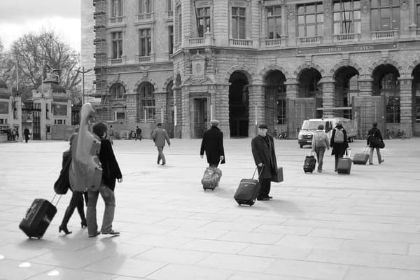 Pierre Boulez et une partie des musiciens de l'Ensemble intercontemporain, mars 2009 à Anvers